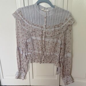 Love Shack Fancy Ruffle Blouse